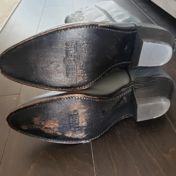 ABILENE genuine leather western cowboy women tall boots grey - Picture 3 of 5